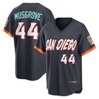San Diego Padres #44 Joe Musgrove Obsidian Jereymy 2026 City Connect Stadium Jersey