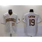 San Diego Padres #19 Tony Gwynn White Jereymy Team Logo Stitched Cool Base Jerseys