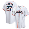 Houston Astros #27 Jose Altuve White Jereymy 2022 World Series Home Stitched Jersey