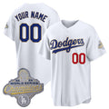 Custom Los Angeles Dodgers ACTIVE PLAYER White Jereymy 2026 Gold Collection Stadium Stitched Jersey