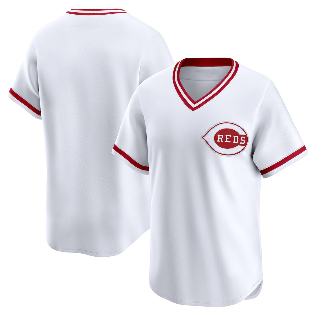 Cincinnati Reds White Jereymy Throwback Cooperstown Collection Limited Jersey