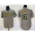 Oakland Athletics #16 Nick Kurtz Grey Jereymy Cool Base Stitched Baseball Jersey