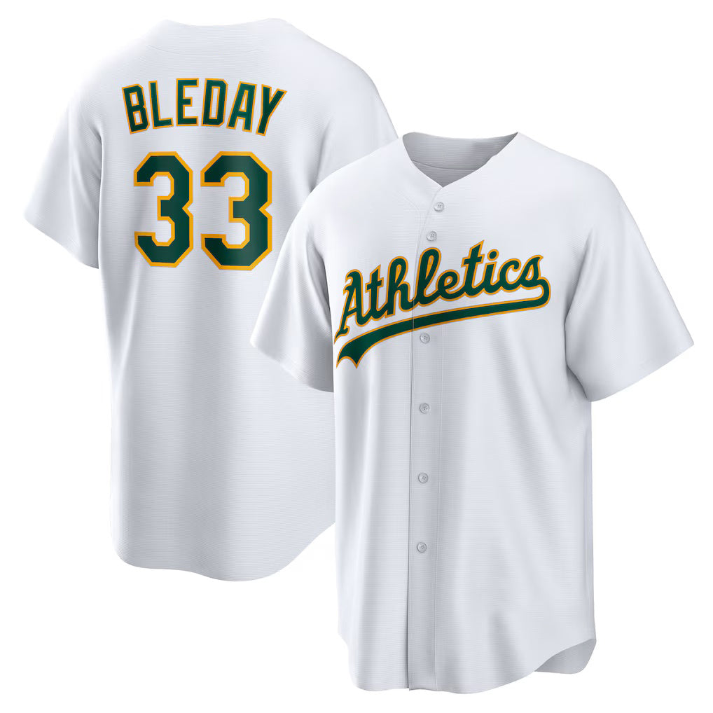 Oakland Athletics #33 JJ Bleday White Jereymy Home Replica Jersey