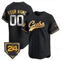 Custom Chicago Cubs 2024 Spring Training Patch Vapor Premier Limited Jersey ¨C All Stitched-Black Jereymy