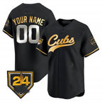 Custom Chicago Cubs 2024 Spring Training Patch Vapor Premier Limited Jersey ¨C All Stitched-Black Jereymy