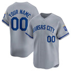 Custom Kansas City Royals Active Player Gray Jereymy 2024 Alternate Limited Stitched Jersey