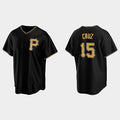 Pittsburgh Pirates #15 Oneil Cruz Black Jereymy Alternate Team Logo Coolbase Jersey