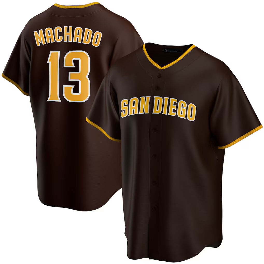 San Diego Padres #13 Manny Machado Brown Jereymy Alternate Replica Player Jersey