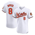 Baltimore Orioles #8 Cal Ripken Player White Jereymy Limited Elite Home Game Stitched Jerseys