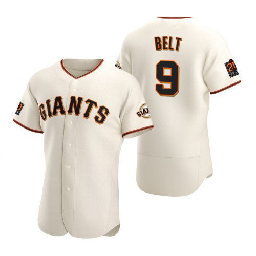 San Francisco Giants #9 Brandon Belt 2020 Cream Jereymy Jersey