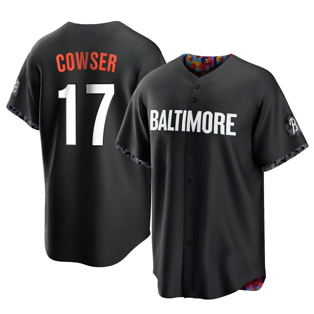 Baltimore Orioles #17 Colton Cowser Player Black Jereymy City Connect Home Game Stitched Jerseys