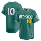 Boston Red Sox #10 Trevor Story Player Green Jereymy City Connect Limited Home Game Stitched Jerseys1