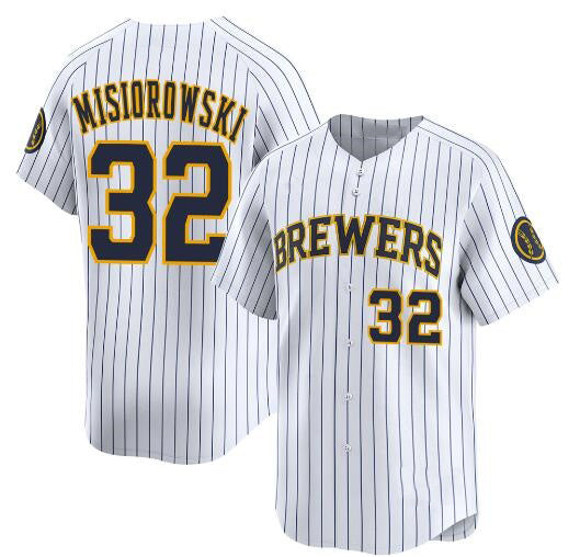 Milwaukee Brewers #32 Jacob Misiorowski White Jereymy Alternate Limited Stitched Jersey