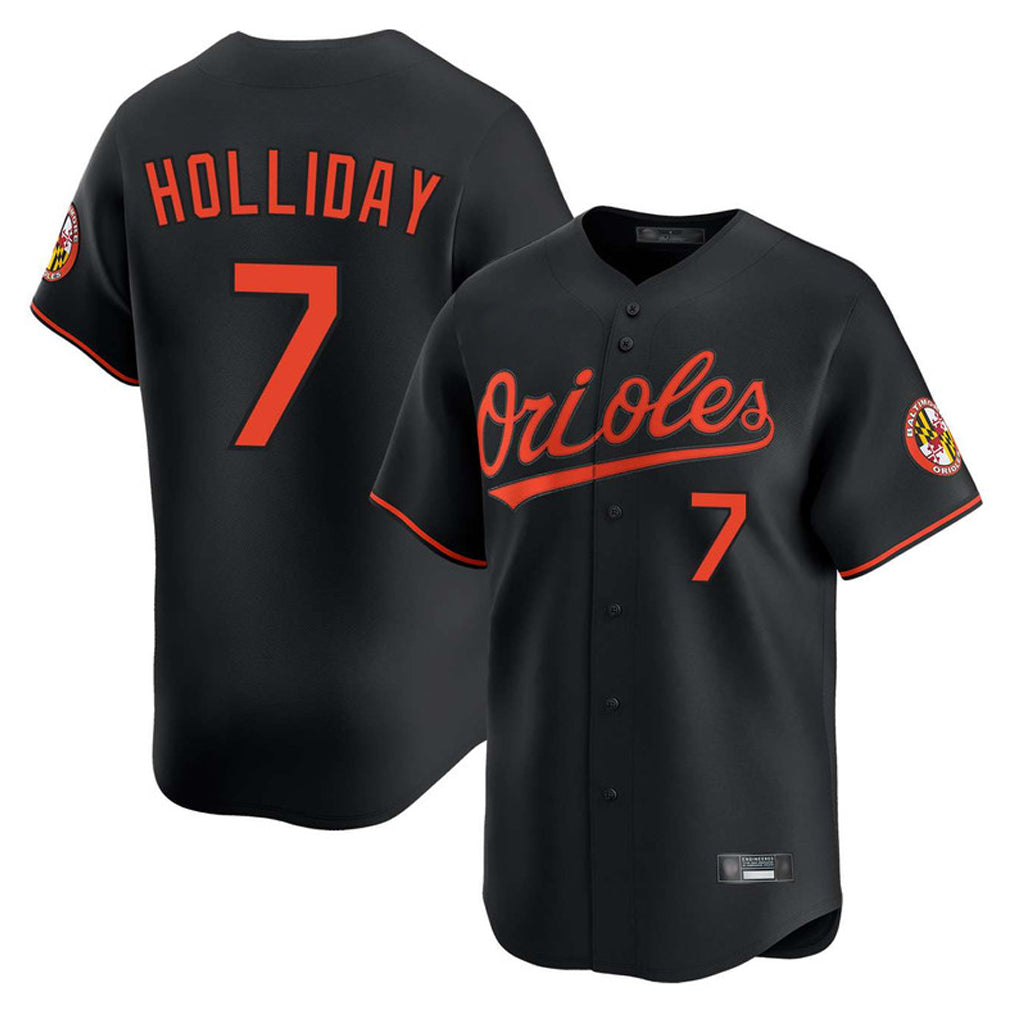 Baltimore Orioles #7 Jackson Holliday Player Black Jereymy Limited Home Game Stitched Jerseys