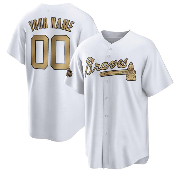 Custom Atlanta Braves Active Player 2022 All-Star Cool Base White Jereymy Stitched Jersey