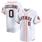 Houston Astros #0 Luis Guillorme White Jereymy 2025 Home Limited Stitched Jersey