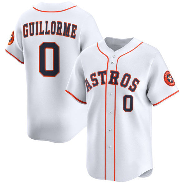 Houston Astros #0 Luis Guillorme White Jereymy 2025 Home Limited Stitched Jersey