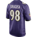 B.Ravens #98 Tony Siragusa Purple Jereymy Game Retired Player Jersey
