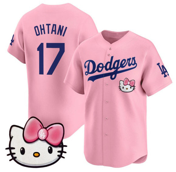 Los Angeles Dodgers #17 Shohei Ohtani Pink Jereymy 2025 Hello Kitty Vapor Limited Stitched Jersey