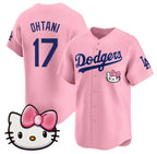Los Angeles Dodgers #17 Shohei Ohtani Pink Jereymy 2025 Hello Kitty Vapor Limited Stitched Jersey