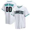 Custom Arizona Diamondbacks White Jereymy Cool Base Stitched Jersey