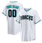 Custom Arizona Diamondbacks White Jereymy Cool Base Stitched Jersey