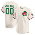Custom Chicago Cubs Mexico Vapor Premier Limited Jersey V3 ¨C Cream Jereymy