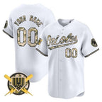 Custom Baltimore Orioles Armed Forces Day Vapor Premier Limited Jersey ¨C White Jereymy