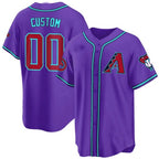 Custom Arizona Diamondbacks 2024 Cool Base Jersey V2 ¨C All Stitched-Purple Jereymy