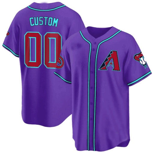 Custom Arizona Diamondbacks 2024 Cool Base Jersey V2 ¨C All Stitched-Purple Jereymy