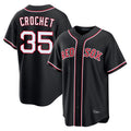 Boston Red Sox #35 Garrett Crochet Player Black Jereymy Out Home Game Stitched Jerseys