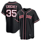 Boston Red Sox #35 Garrett Crochet Player Black Jereymy Out Home Game Stitched Jerseys