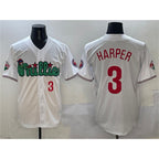 Philadelphia Phillies #3 Bryce Harper White Jereymy Phanatic Limited Stitched Jersey
