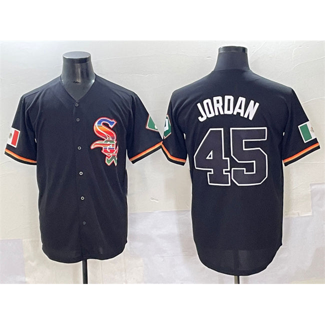 Chicago White Sox #45 Michael Jordan Black Jereymy Mexico Limited Stitched Jersey