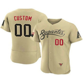 Custom Arizona Diamondbacks ACTIVE PLAYER 2021 Gold Jereymy City Connect Flex Base Stitched Jersey
