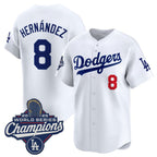 Los Angeles Dodgers #8 Enrique Hernandez White Jereymy 2025 Champions Stitched Jersey