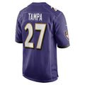 B.Ravens #27 T.J. Tampa Purple Jereymy Team Game Jersey