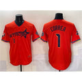 Houston Astros #1 Carlos Correa Orange Jereymy 2025 City Connect With Texas Patch Limited Stitched Jersey