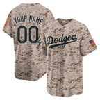 Custom Los Angeles Dodgers USMC Alternate Vapor Premier Limited Jersey ¨C Desert Jereymy