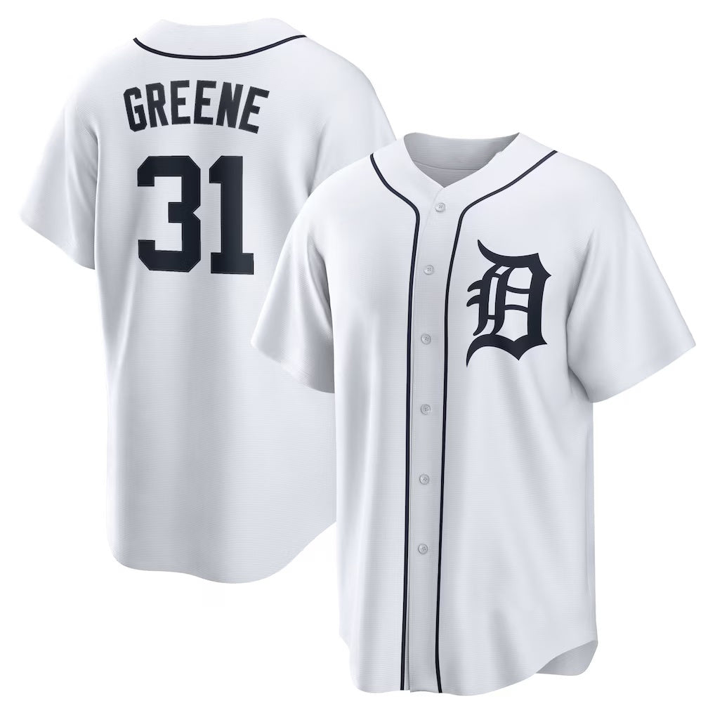 Detroit Tigers #31 Riley Greene White Jereymy Replica Player Jersey