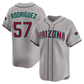 Arizona Diamondbacks #57 Eduardo Rodriguez Player Gray Jereymy Road Limited Home Game Stitched Jerseys