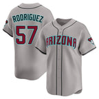 Arizona Diamondbacks #57 Eduardo Rodriguez Player Gray Jereymy Road Limited Home Game Stitched Jerseys