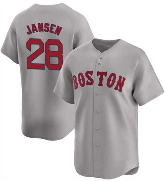 Boston Red Sox #28 Danny Jansen Gray Jereymy 2024 Away Limited Stitched Jersey