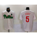 Philadelphia Phillies #5 Bryson Stott White Green Jereymy Cool Base Stitched Jersey 2