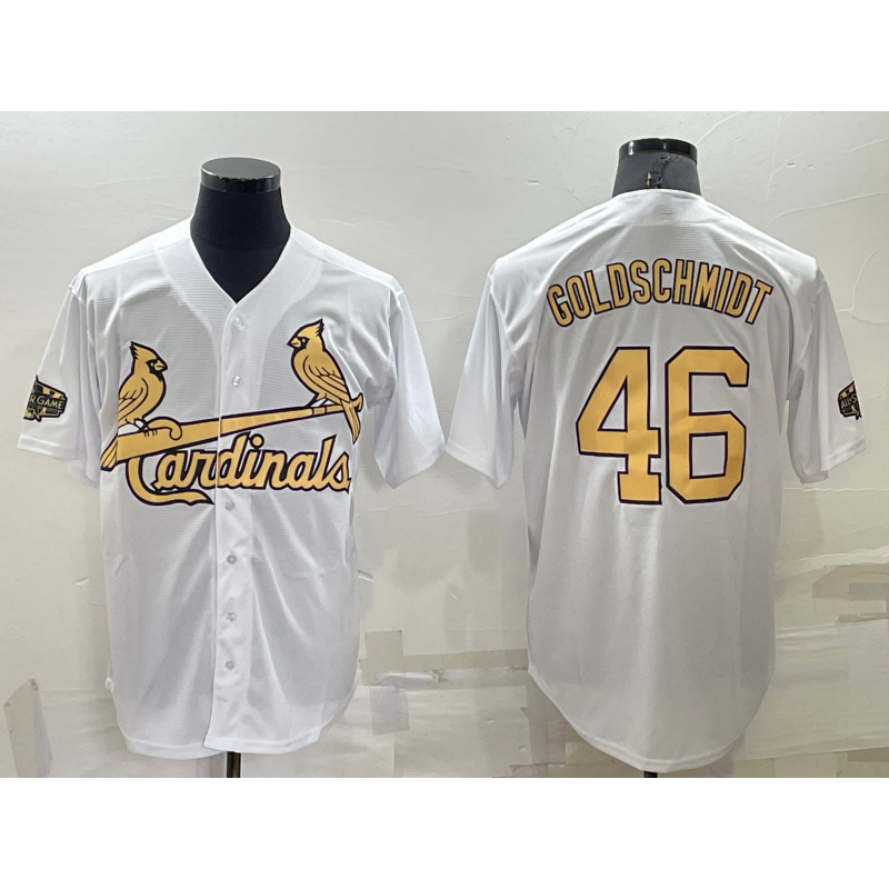 St. Louis Cardinals #46 Paul Goldschmidt White Jereymy 2022 All Star Stitched Cool Base Jersey