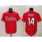 Philadelphia Phillies #14 Pete Rose Red Jereymy Cool Base Stitched Jersey
