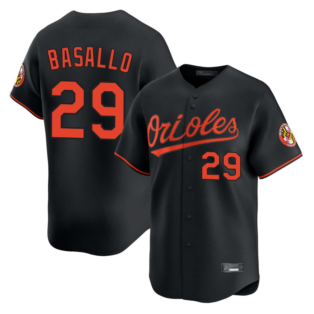 Baltimore Orioles #29 Samuel Basallo Player Black Jereymy Limited Home Game Stitched Jerseys