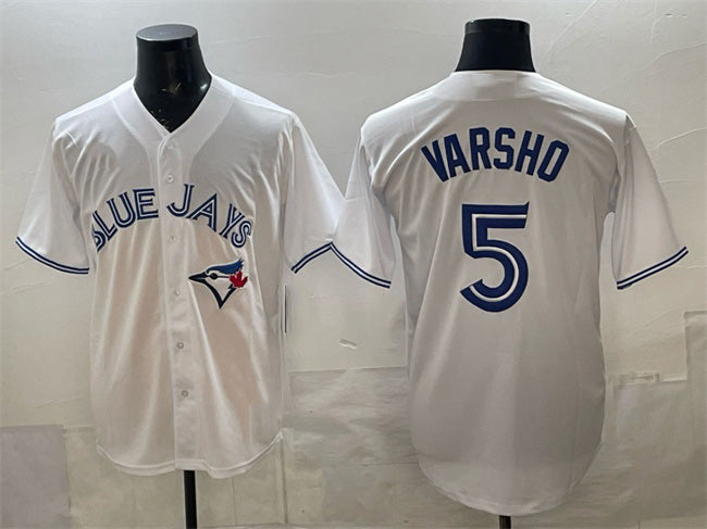 Toronto Blue Jays #5 Daulton Varsho White Jereymy 2025 Cool Base Stitched Jersey