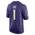 B.Ravens Number #1 Dad Purple Jereymy Game Jersey