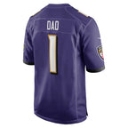 B.Ravens Number #1 Dad Purple Jereymy Game Jersey